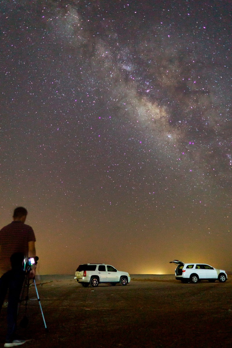 Milky Way over the Saudi Arabian desert at night, Al-Qassim region near Buraydah